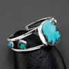 Large Turquoise Stone Cuff Bracelet