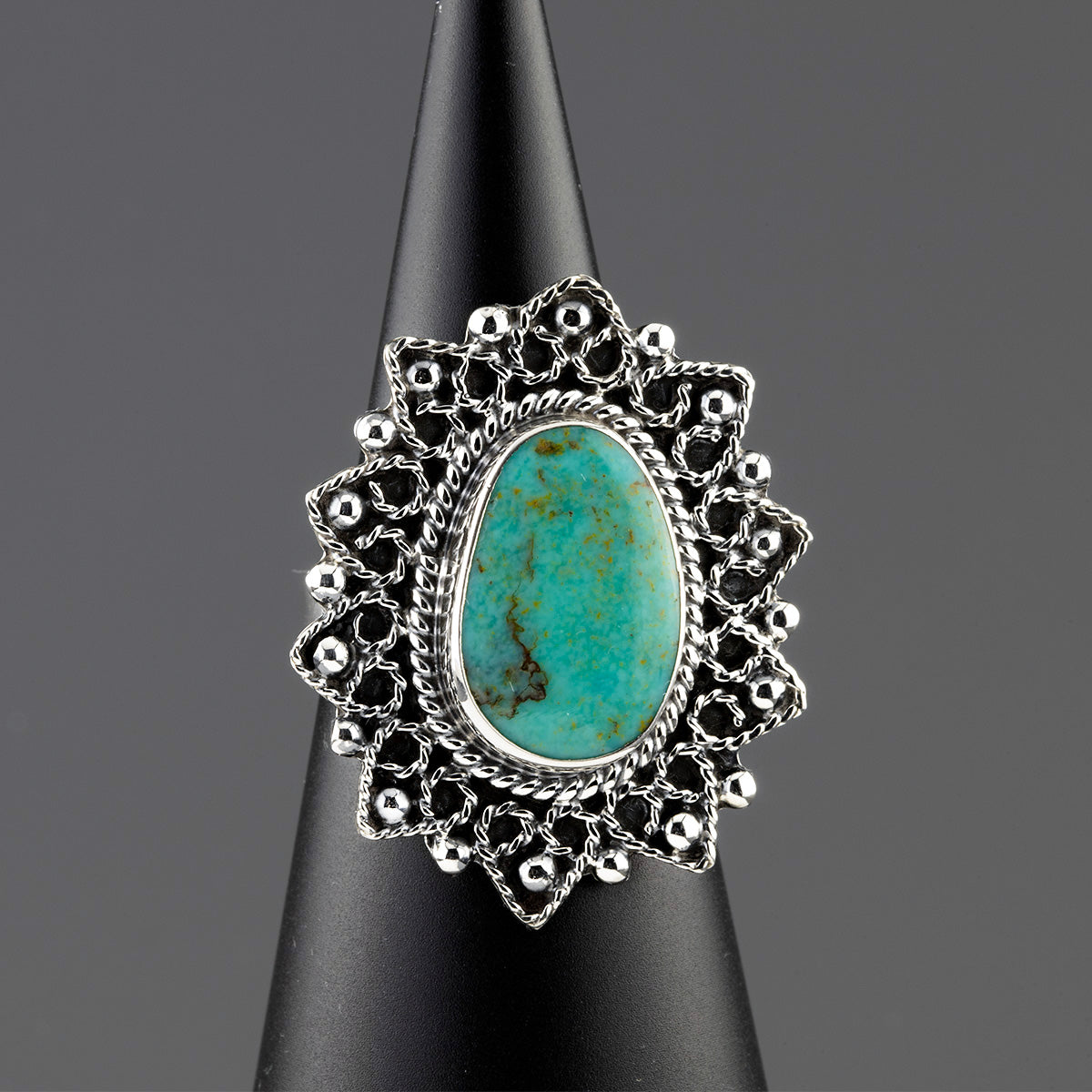 turquoise filigree ring