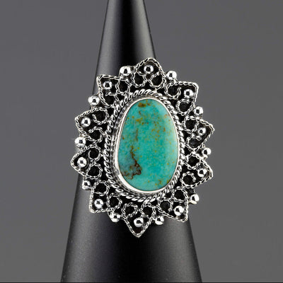 turquoise filigree ring