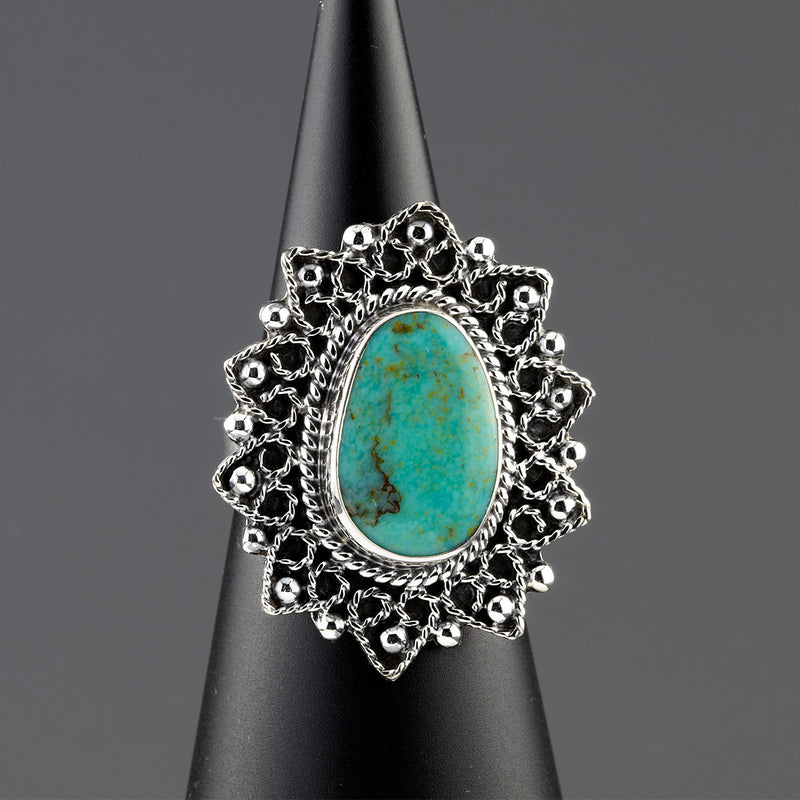 turquoise filigree ring