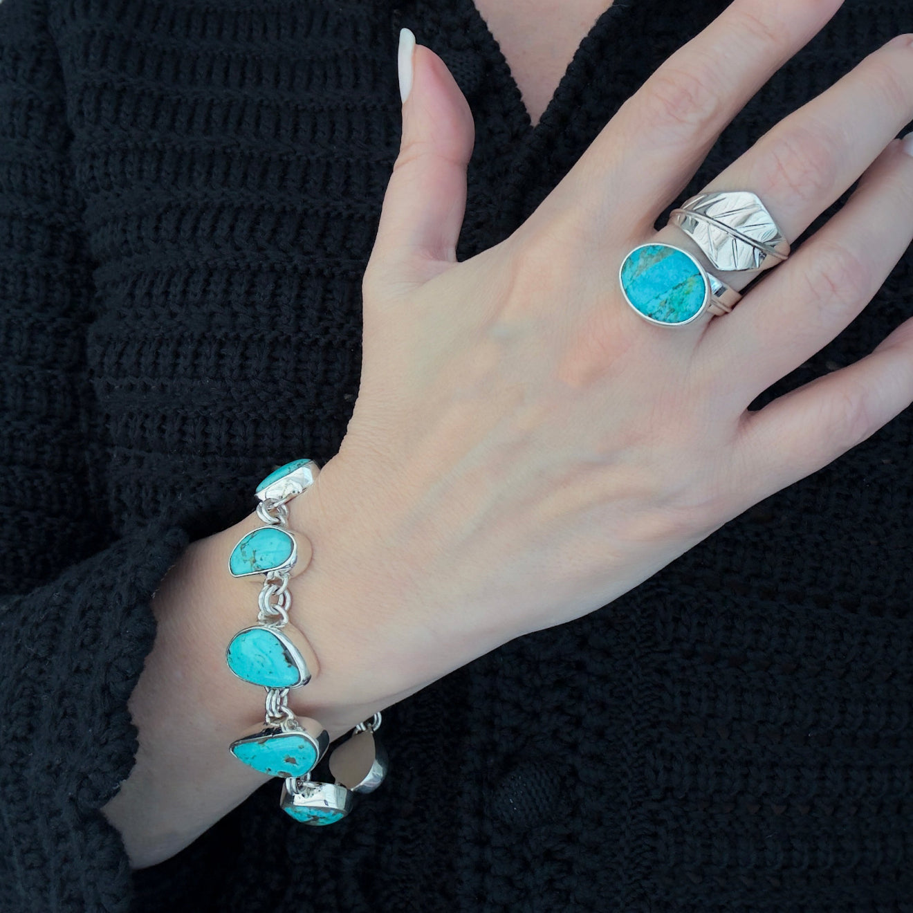 Leaf and Stone Ring