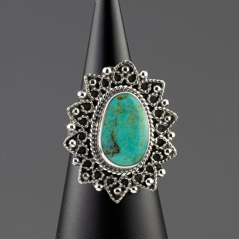 turquoise Mexican silver ring