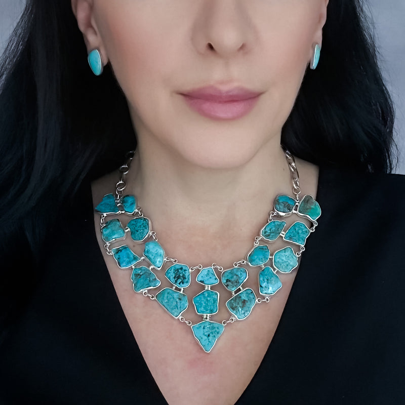 sierra queen turquoise statement necklace
