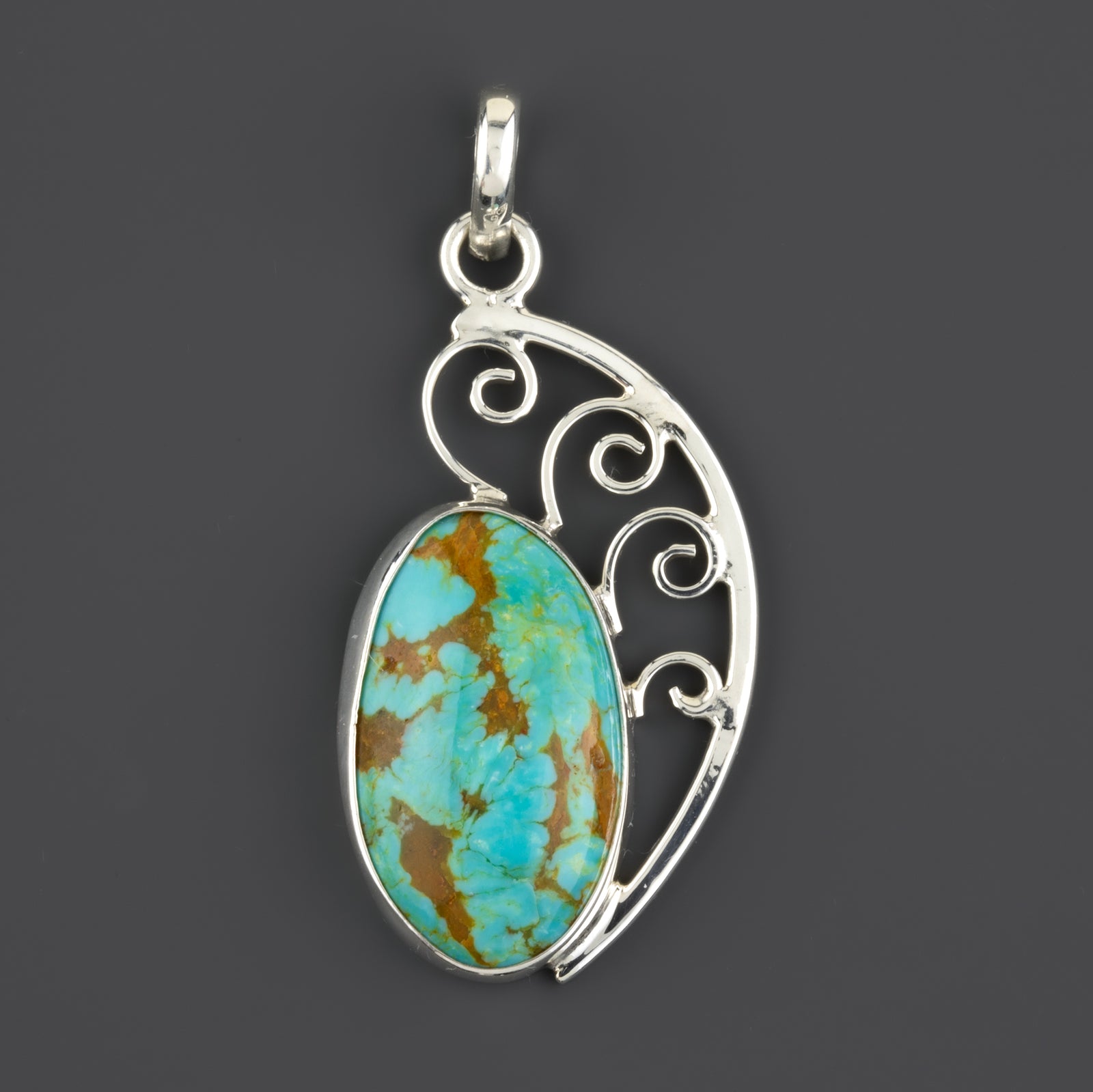 Desert Lace Turquoise Pendant