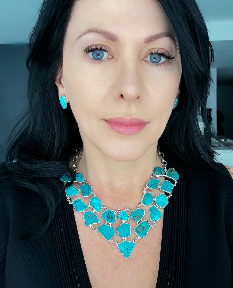 sierra queen turquoise statement necklace