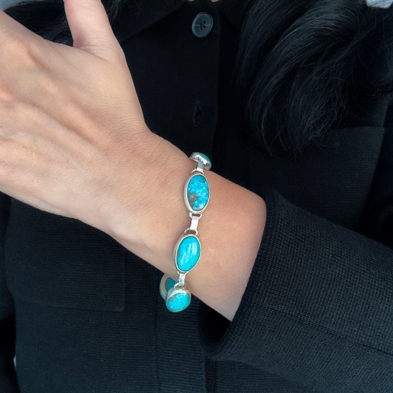 turquoise link bracelet