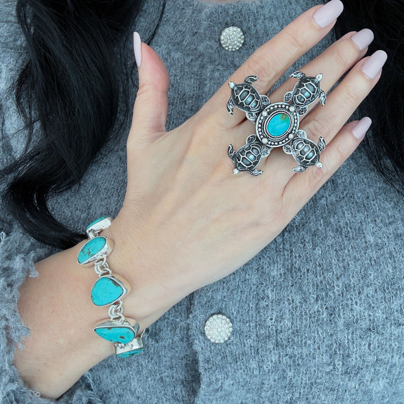 turtle statement ring