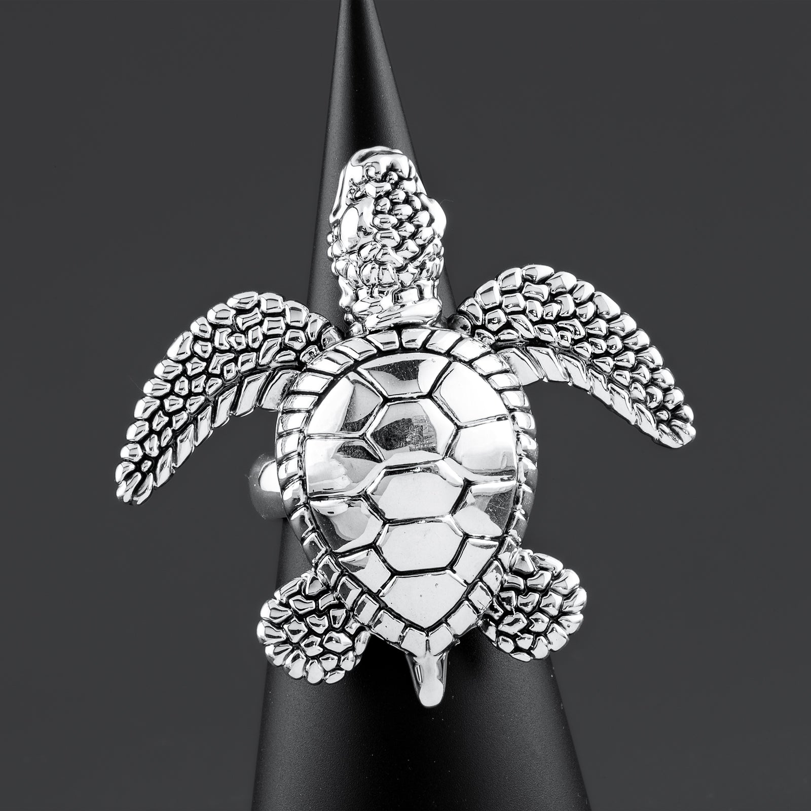turtle silver ring