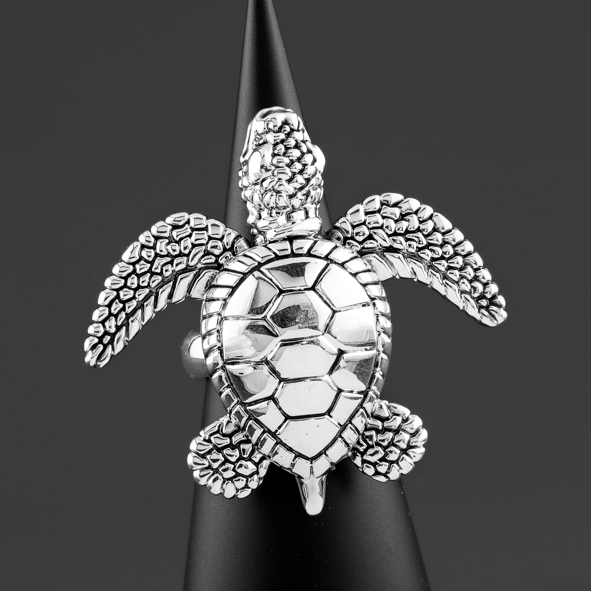 turtle silver ring