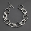 twisted fate chunky silver bracelet