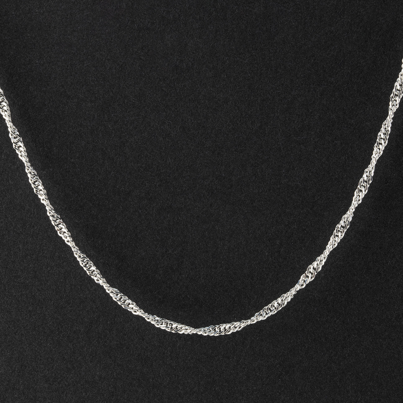 Sterling Silver Twisted Chain Necklace