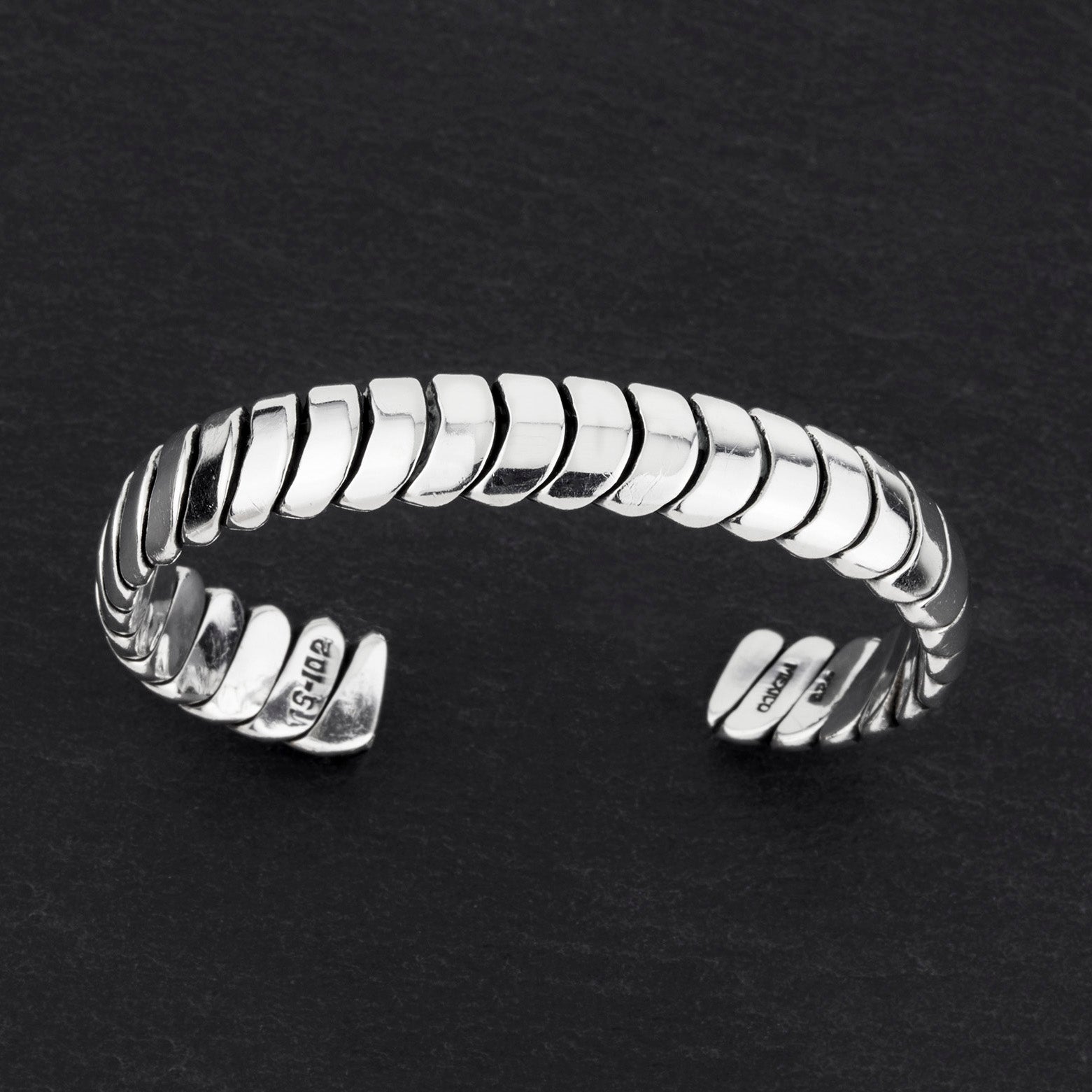 vertebrae sterling silver cuff bracelet