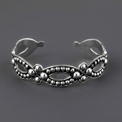 vintage bolita Taxco cuff bracelet