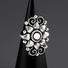 Lunar Flor Mexican Silver Ring