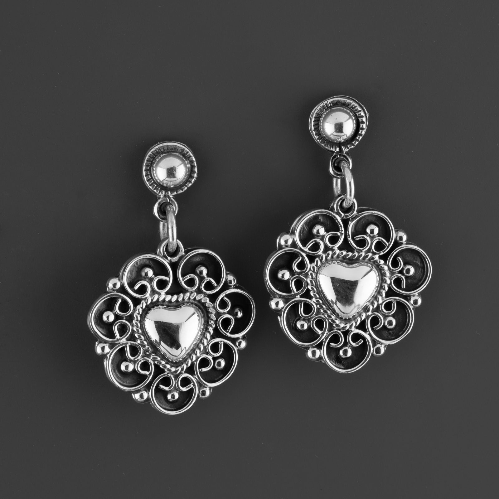 vintage love Taxco silver earrings