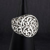 vintage sterling silver scroll signet ring