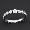 vintage Taxco silver floral bangle bracelet