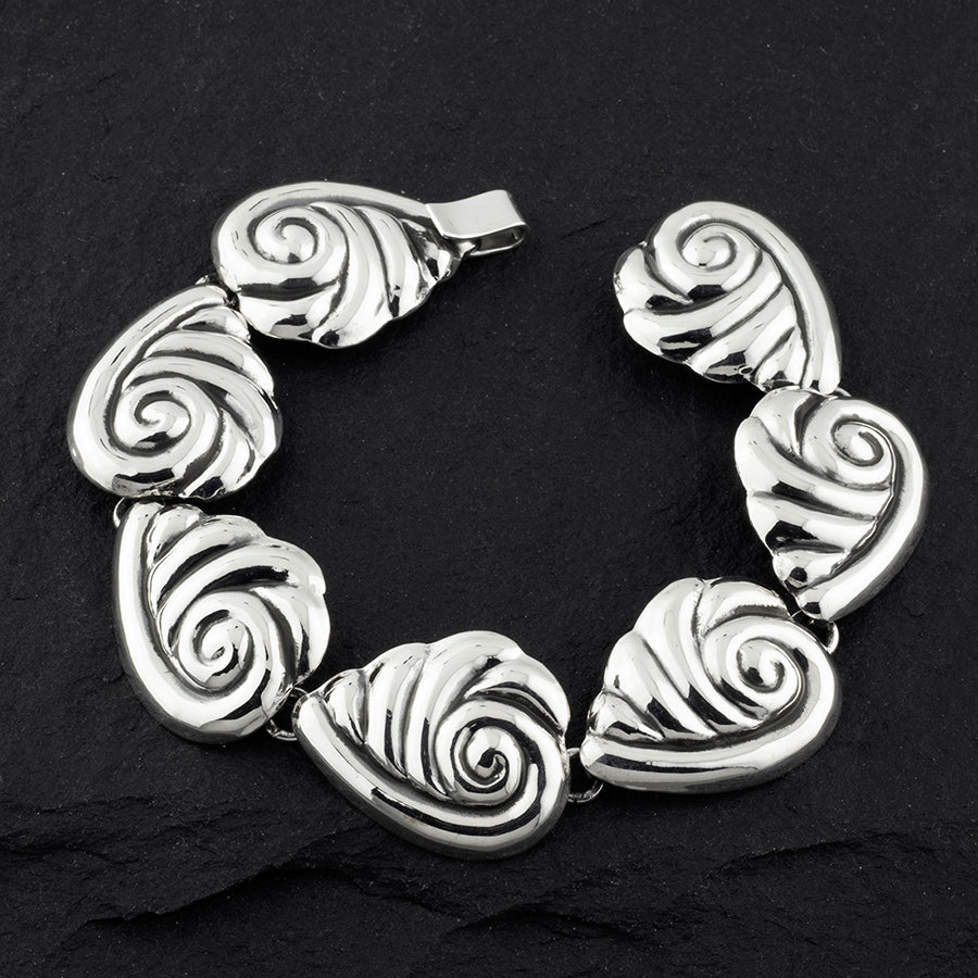 vintage Taxco silver nautilus bracelet