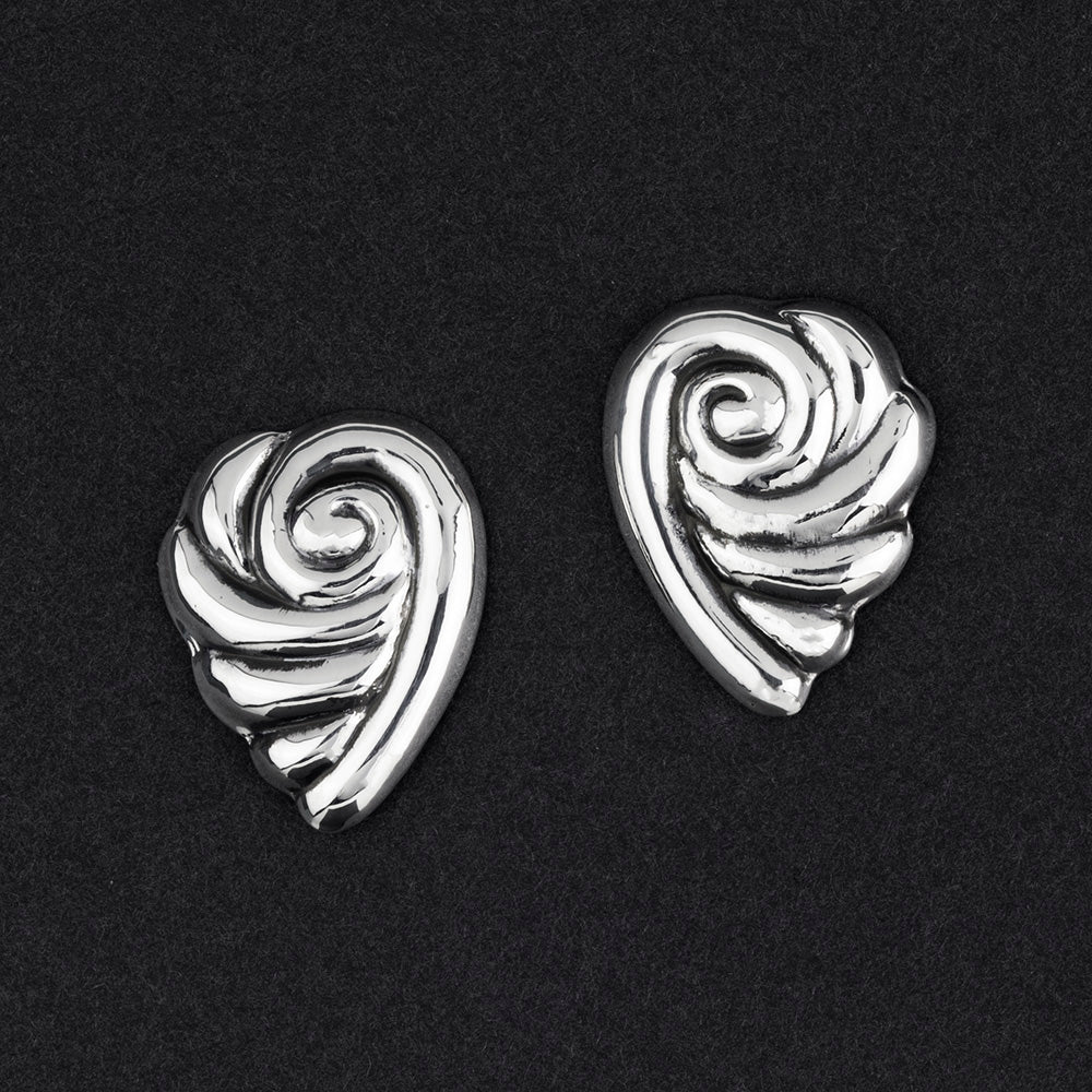 vintage Taxco silver nautilus earrings