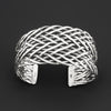 Braided Bold Mexican Silver Cuff Bracelet