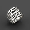 Sterling Silver Basket Weave Ring