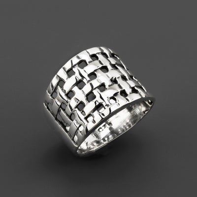 Sterling Silver Basket Weave Ring