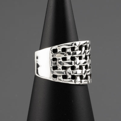 Sterling Silver Basket Weave Ring