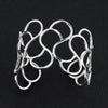 wide silver loop cuff bracelet