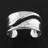 wide split sterling silver cuff bracelet
