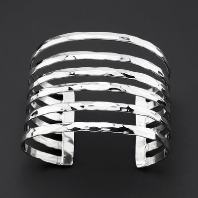 wide sterling silver cuff bracelet