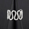 wide sterling silver wiggle ring