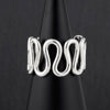 Wide Sterling Silver Wiggle Ring - Reveka Rose