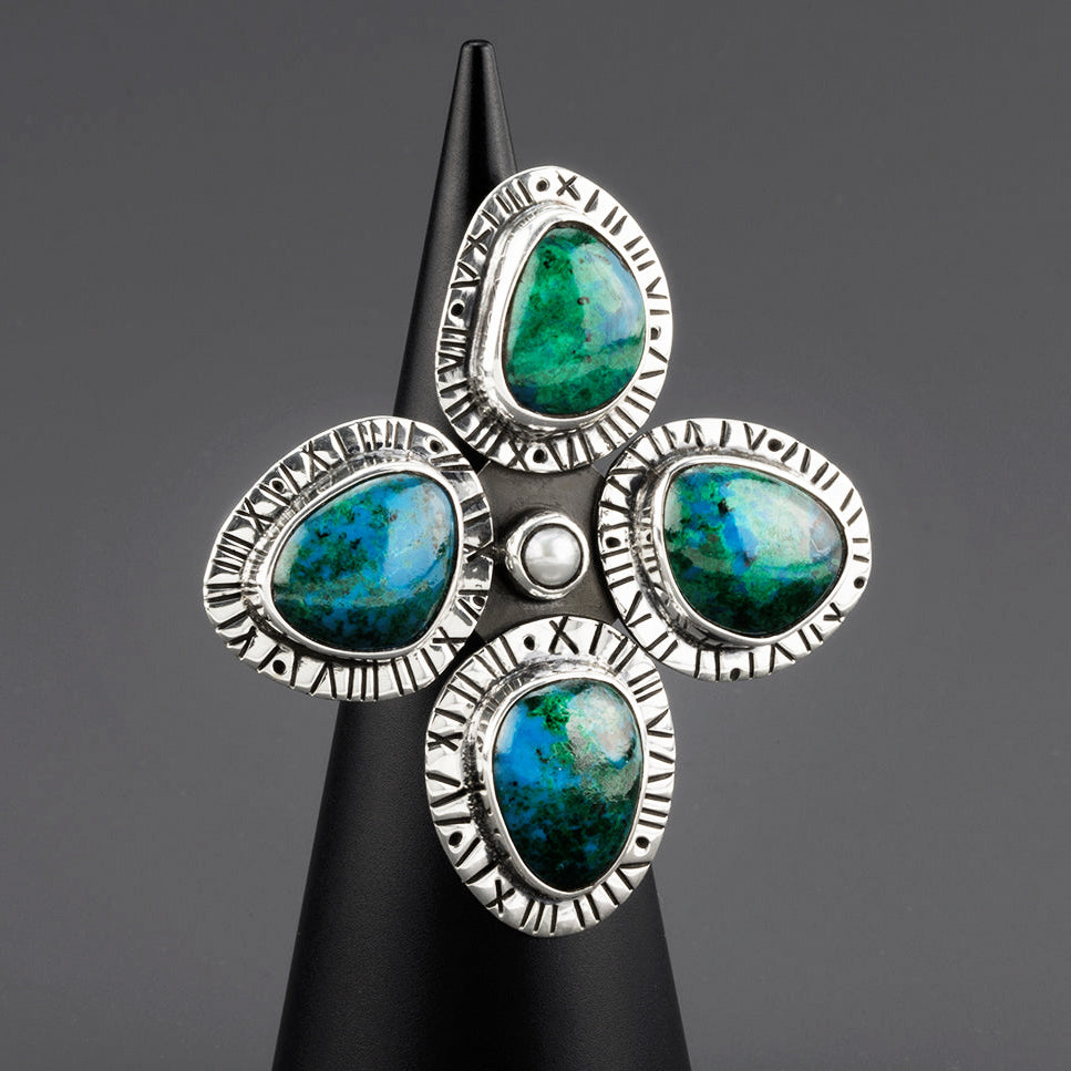 wild spirit large chrysocolla ring