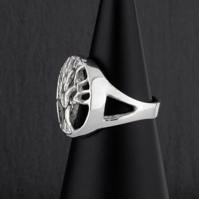 Sterling Silver Tree of Life Signet Ring