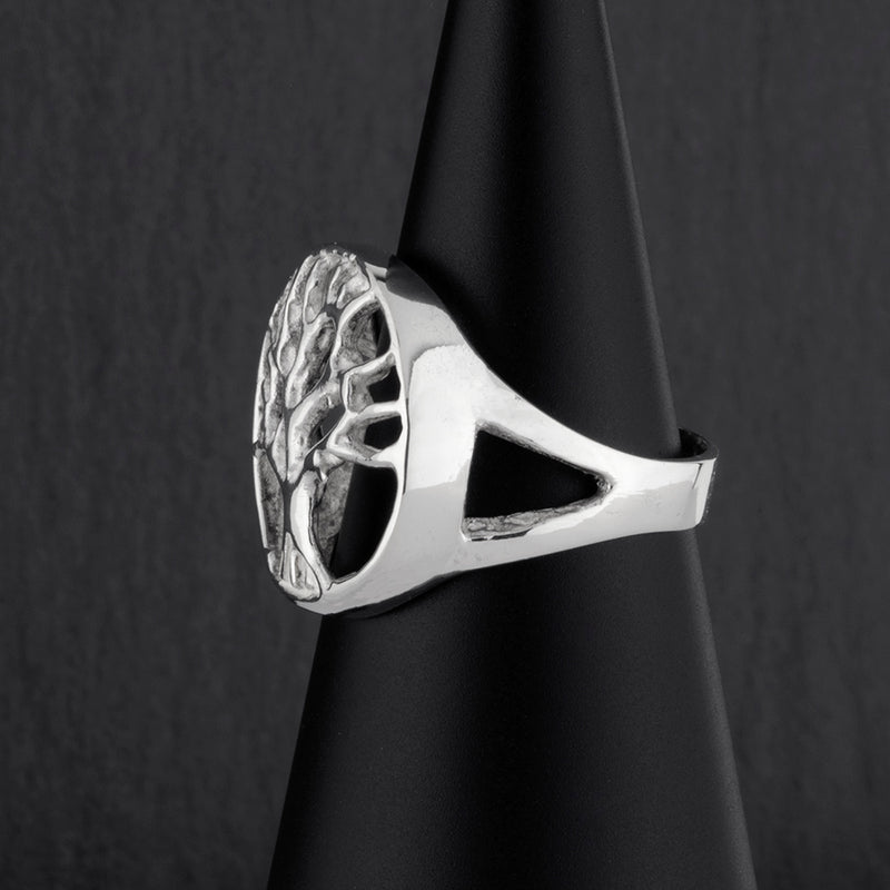 sterling silver tree of life signet ring