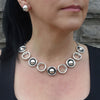 Handmade Silver Circles Statement Necklace