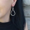 Mexican Sterling Silver Textured Teardrop Earrings