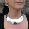 Large Wide Mexican Silver Collar Necklace