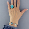 Sterling Silver and Blue Chalcedony Stone Bracelet
