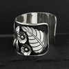Wide Mexican Sterling Silver Dragonfly Cuff Bracelet