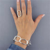 Minimalist Sterling Silver Open Oval Ring