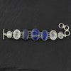 large lapis lazuli and quartz link bracelet