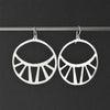 large sterling silver statement drop earrings