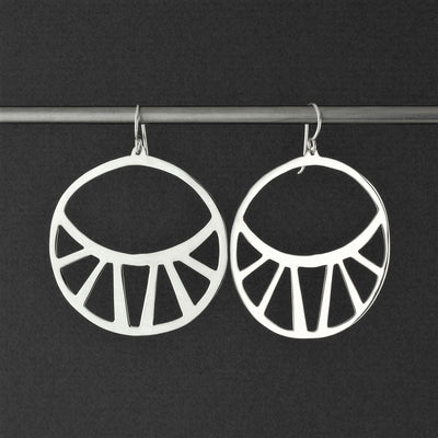 large sterling silver statement drop earrings