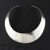 large wide Mexican silver collar necklace