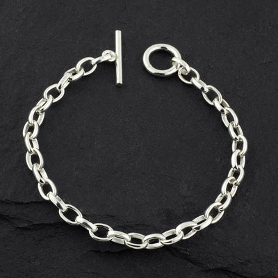 Mexican sterling silver chain link bracelet