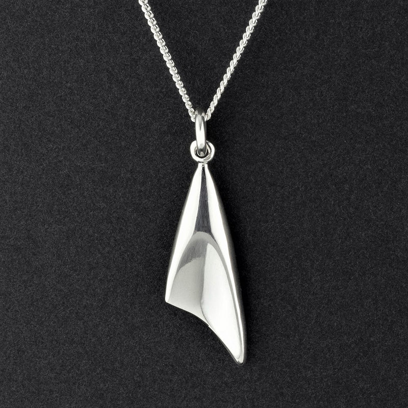 modern sterling silver pendant necklace