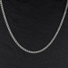 silver double link chain necklace