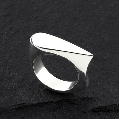 solid sterling silver geometric ring