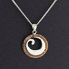 sterling silver and copper snail shell necklace